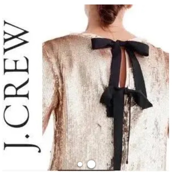J.Crew sequined top with ribbons P00 - Picture 7 of 7
